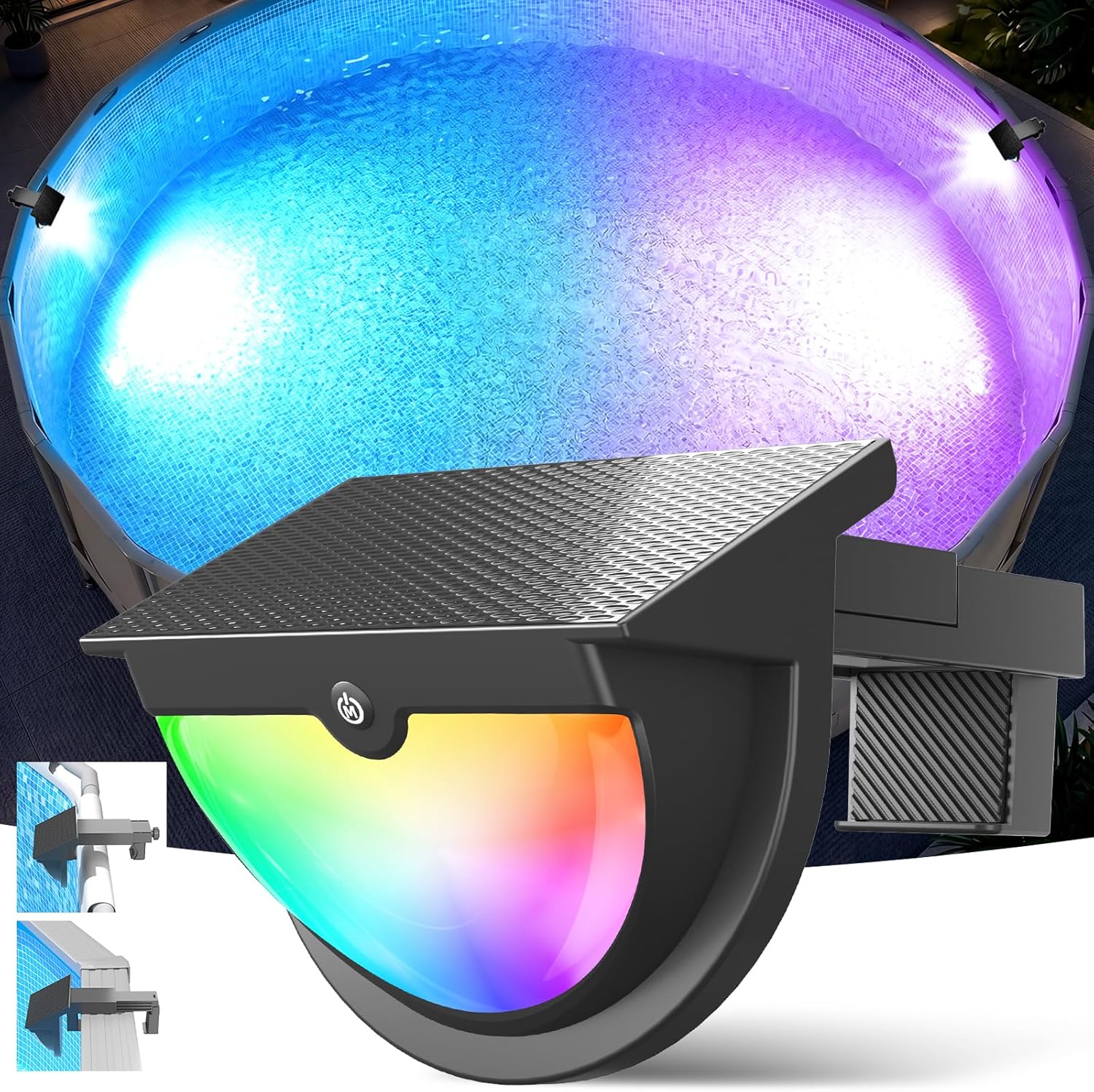 Pool Light Solar Rechargeable - ソーラープールライト オールシーズン マルチカラー