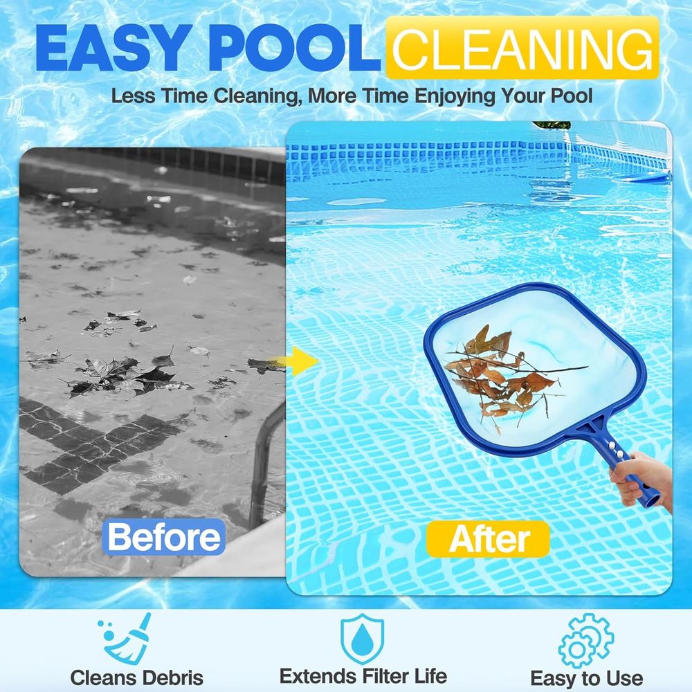 頑丈なプールスキマーネット、落ち葉やゴミ除去用、地上プールと - Pool Skimmer Net のレビューと価格