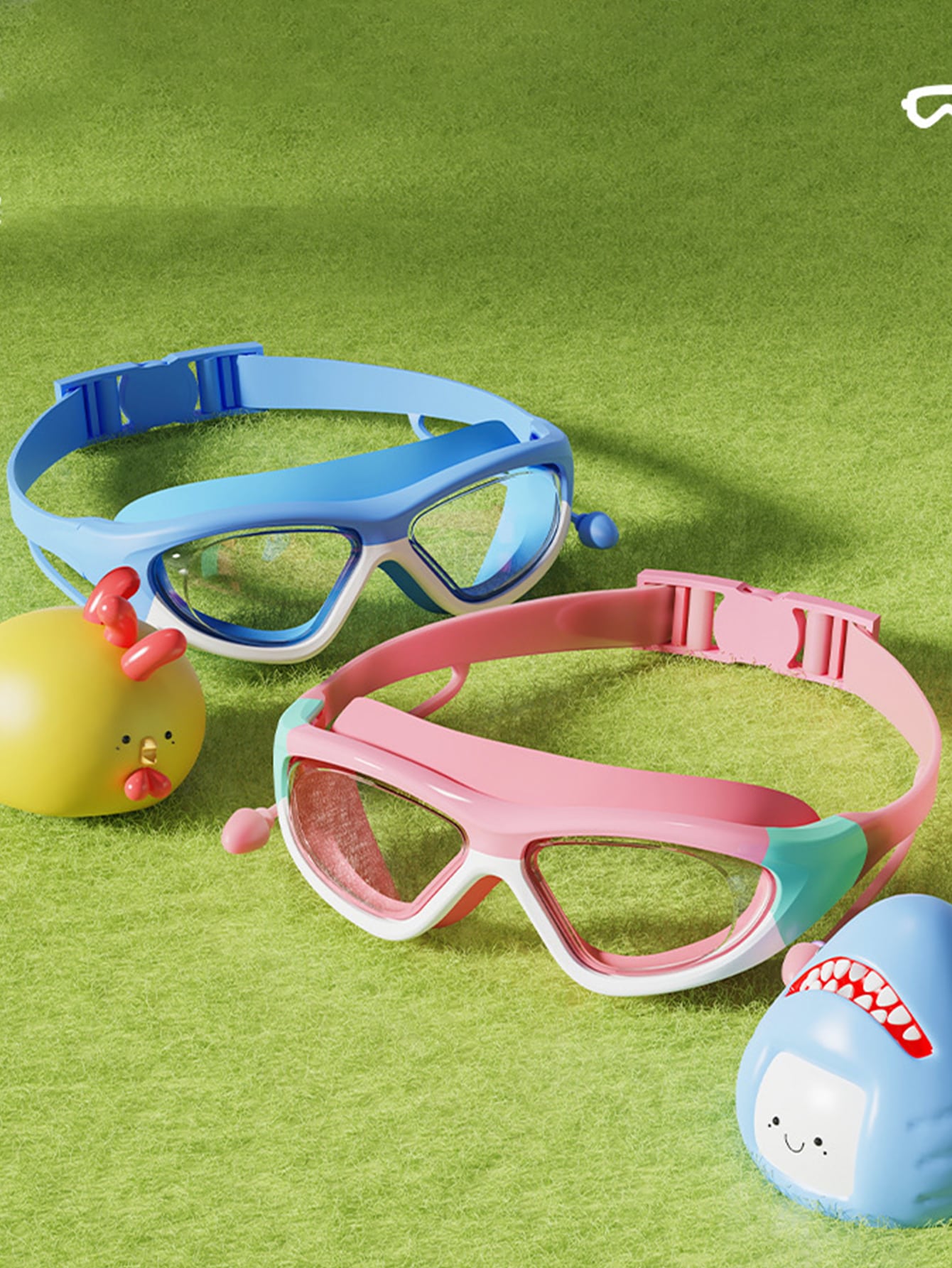 子供用高精細防水防曇水泳大型フレームメガネ、便利なゴーグルシ - Swim Goggles Anti Fog Uv のレビューと価格