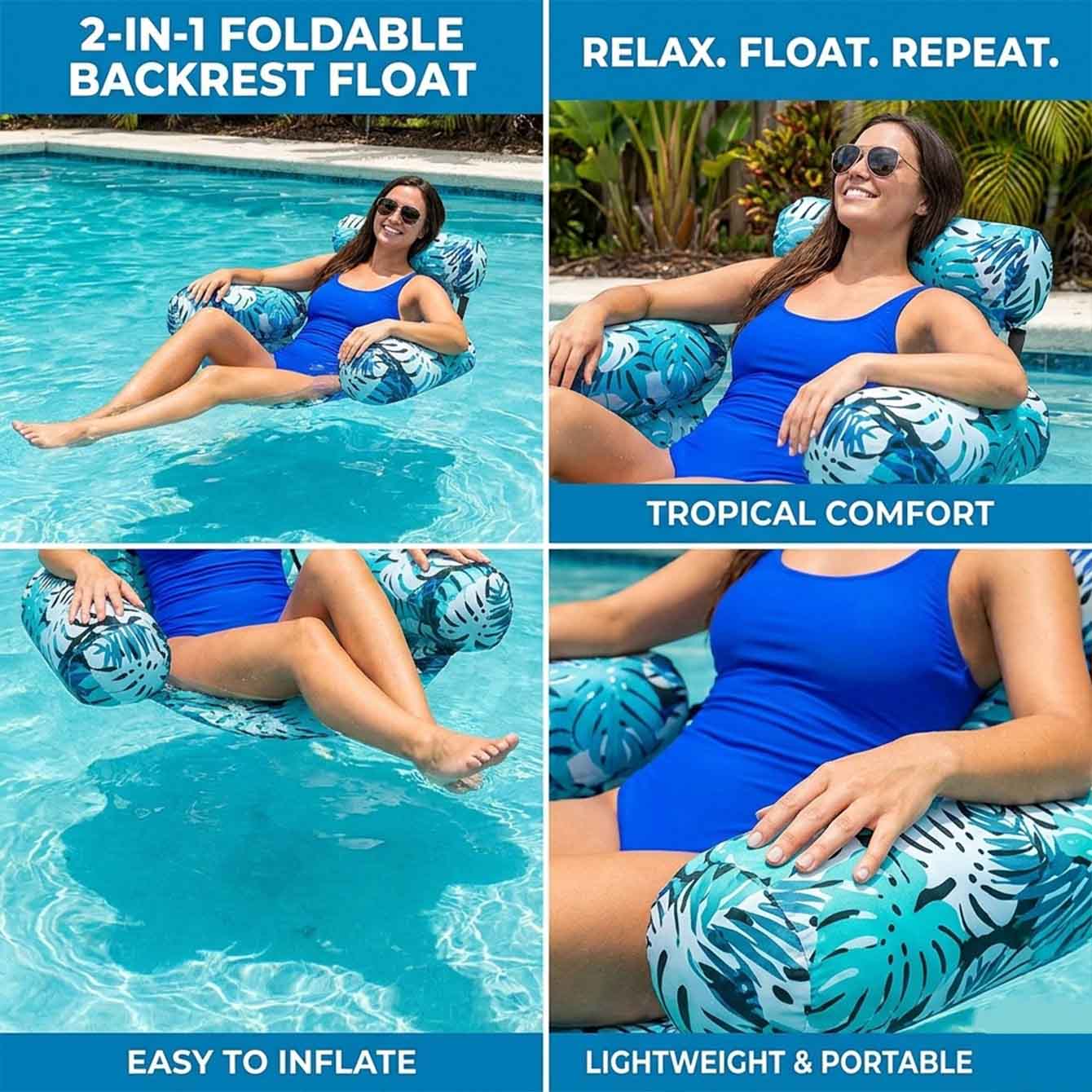 1PC プールフロート 大人用インフレータブルフローティング - Pool Lounger Inflatable のレビューと価格
