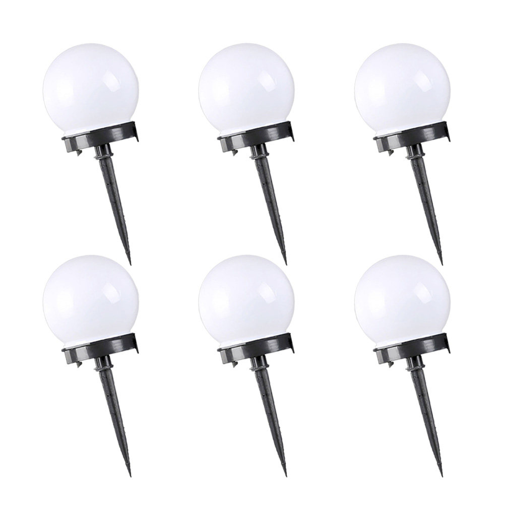 6個入り、太陽光発電式ガーデンライト、丸い球形、芝生灯、屋外 - Pool Light Solar Rechargeable のレビューと価格