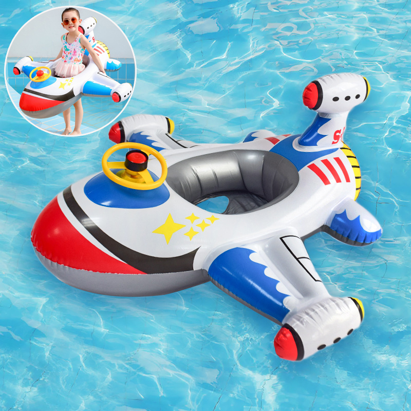 ベビー水泳サークル飛行機フロートプール水泳リングインフレータ - Pool Float Ring Inflatable のレビューと価格