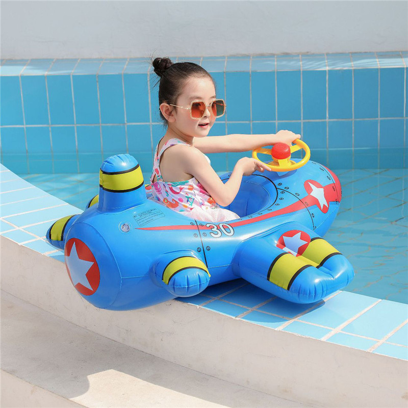ベビー水泳サークル飛行機フロートプール水泳リングインフレータ - Pool Float Ring Inflatable のレビューと価格
