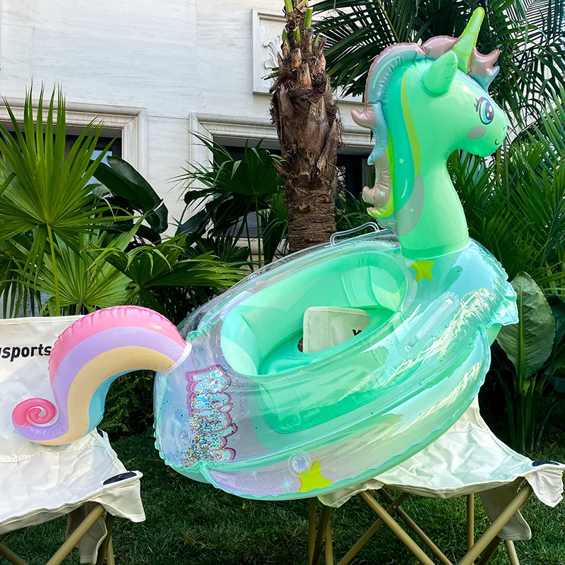 子供のためのユニコーン型のインフレータブルブイ,レインボーと - Pool Float Ring Inflatable のレビューと価格