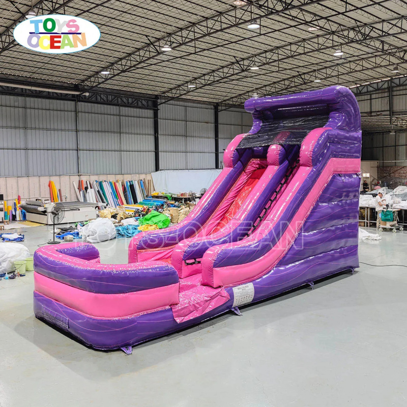 大人気の紫とピンクのインフレータブルウォータースライド（プー - Water Slide Inflatable のレビューと価格
