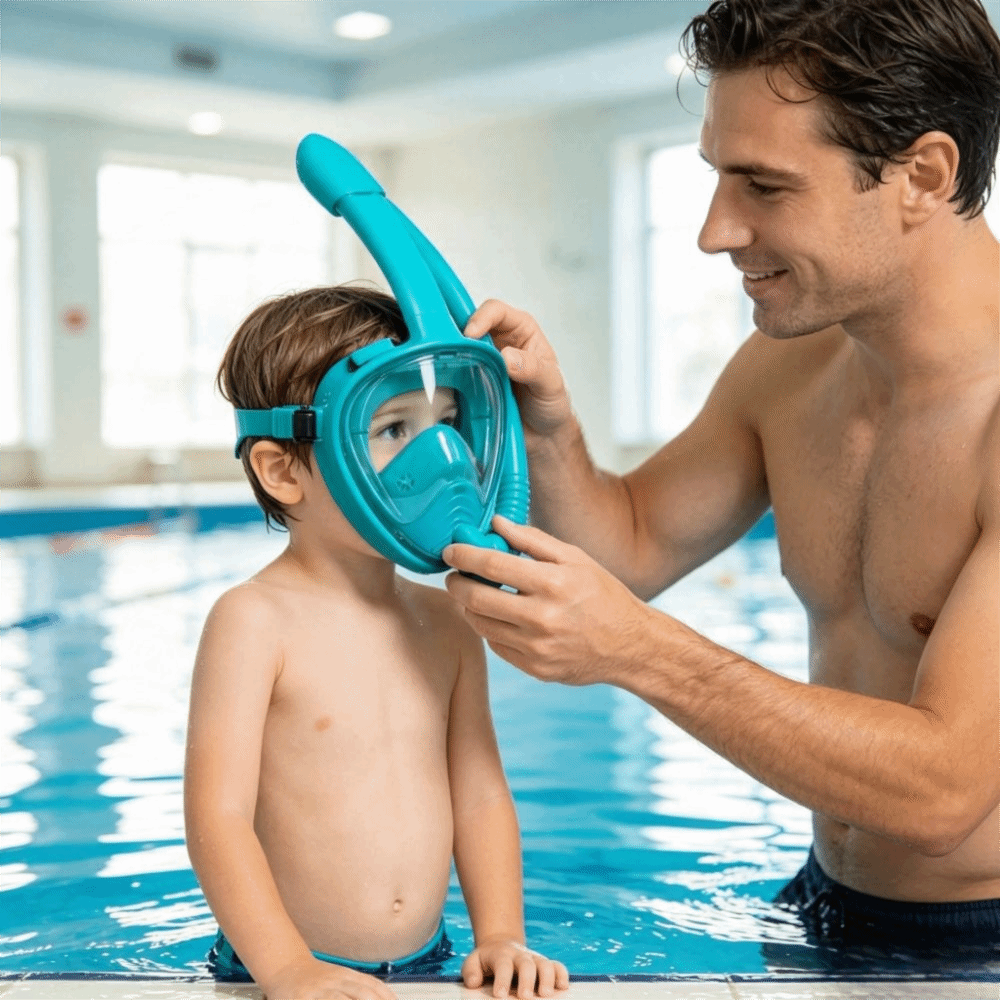 プロ仕様折りたたみ式シュノーケリングマスク、漏れ防止、曇り止 - Snorkel Mask Full Face のレビューと価格
