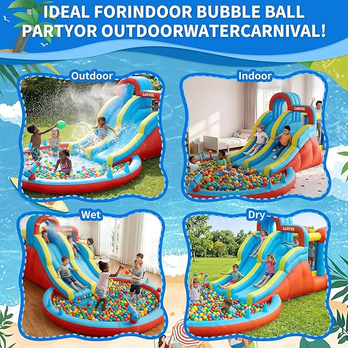 オールシーズン対応8in1インフレータブルウォーターパーク  - Water Slide Inflatable のレビューと価格