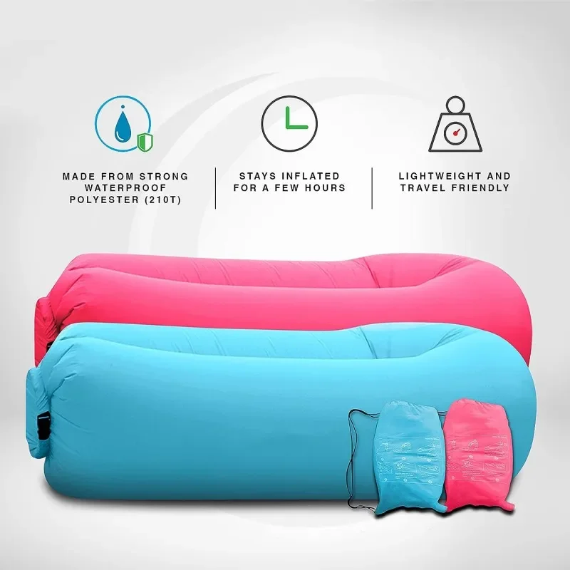 キャンプやハイキング用のインフレータブルエアソファ,ビーチチ - Pool Lounger Inflatable のレビューと価格