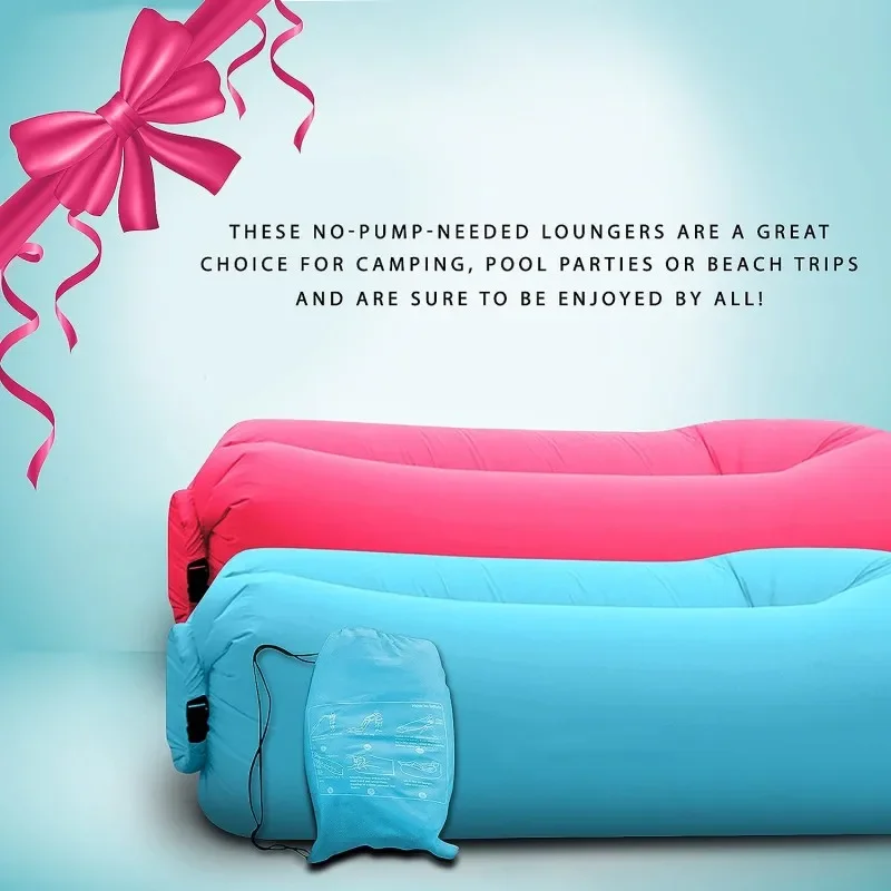 キャンプやハイキング用のインフレータブルエアソファ,ビーチチ - Pool Lounger Inflatable のレビューと価格