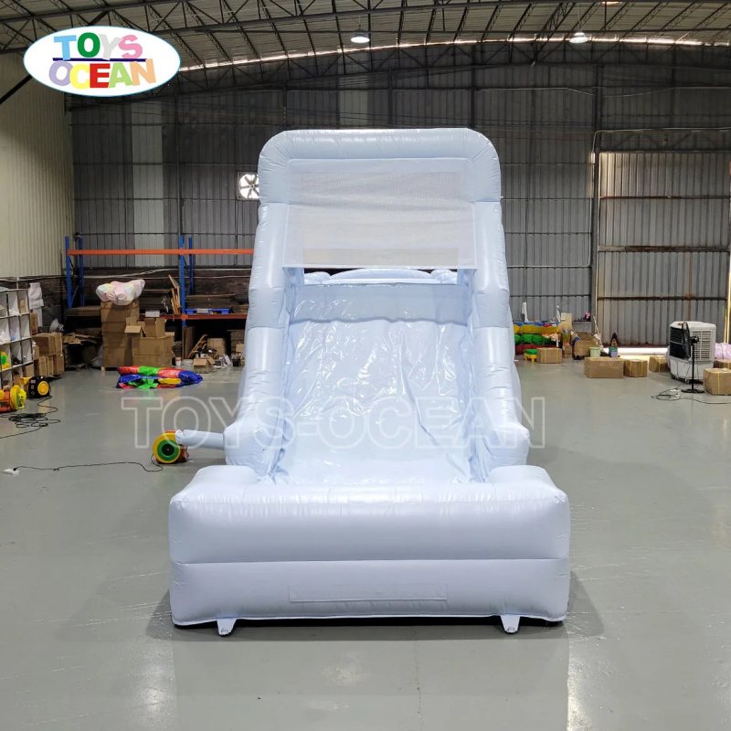 白いインフレータブルウォータースライド、ロングスリップ付き、 - Water Slide Inflatable のレビューと価格