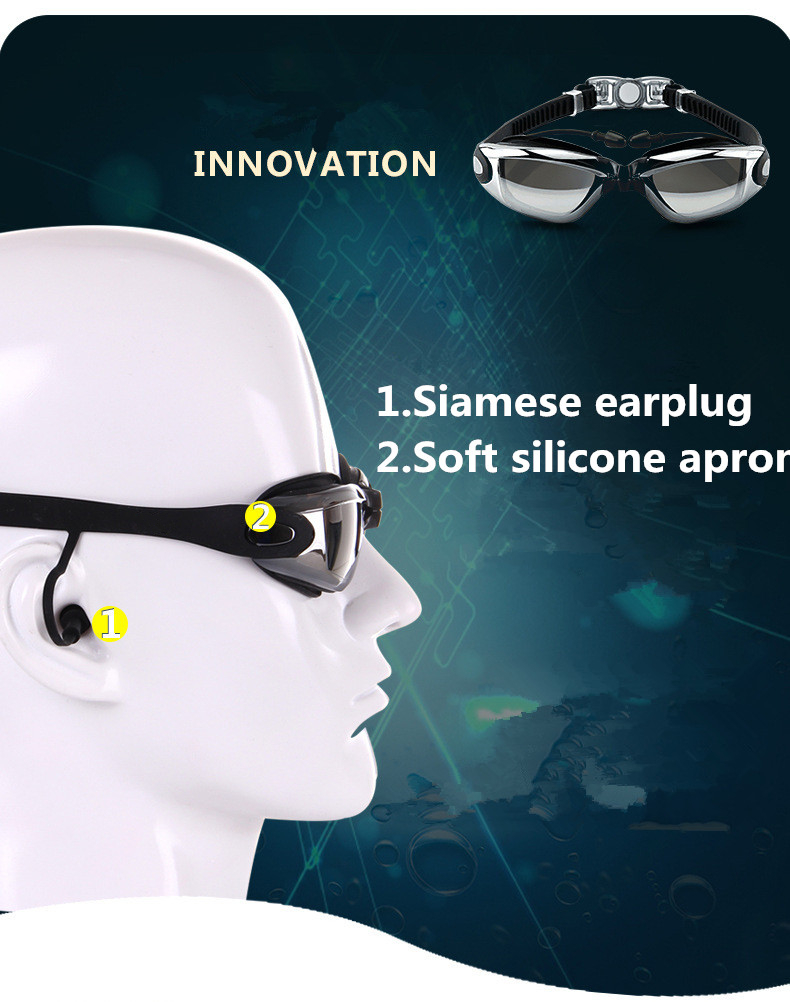 水泳ゴーグル大人用プールメガネ曇り止め男性女性 UV 保護光 - Swim Goggles Anti Fog Uv のレビューと価格
