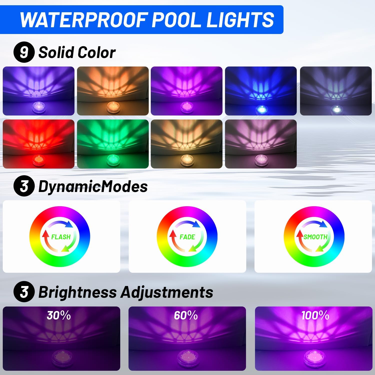 プールライト、ソーラー充電式フローティング、リモコン付きフロ - Pool Light Solar Rechargeable のレビューと価格