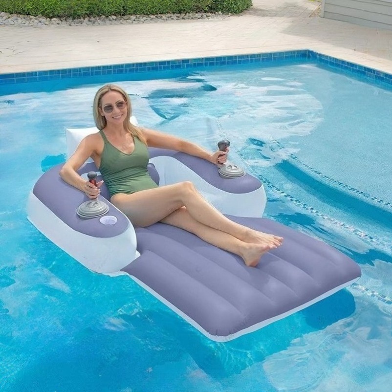 電動推進モーター付きの新しいインフレータブル水上浮遊椅子。大 - Pool Lounger Inflatable のレビューと価格