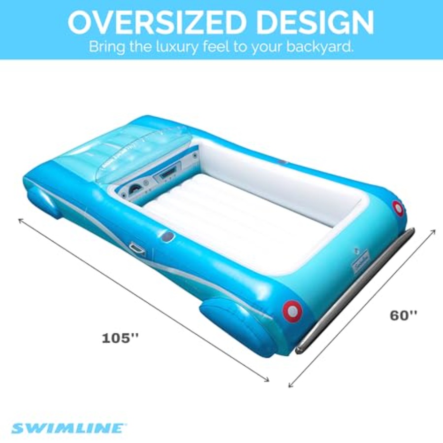 インフレータブルスイミングプールフロートラウンジャーマットレ - Pool Lounger Inflatable のレビューと価格
