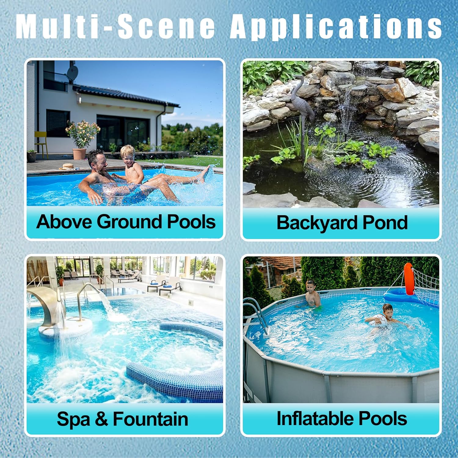 60インチプール掃除機、ハンドヘルド伸縮ポール、ポータブルツ - Pool Vacuum Manual のレビューと価格